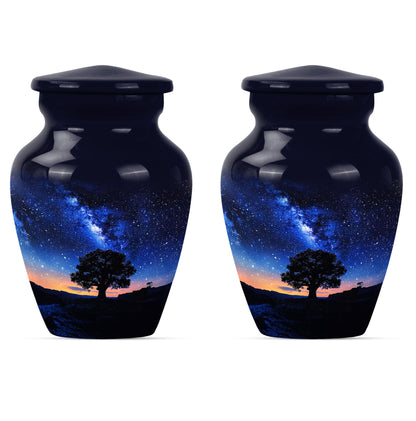 Personalized Galaxy Cremation Urn for Human Ashes - 10-inch, 200 cu in - Yatskia