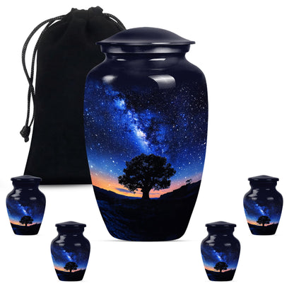 Personalized Galaxy Cremation Urn for Human Ashes - 10-inch, 200 cu in - Yatskia