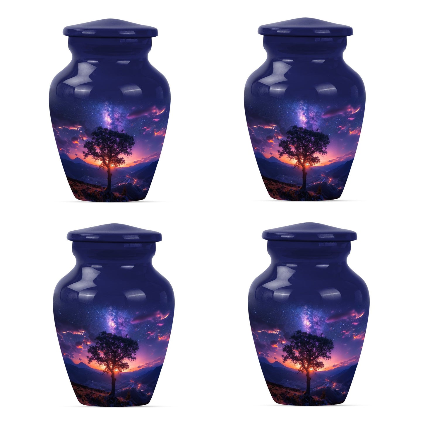 Personalized Galaxy Cremation Urn for Women - 10-inch, 200 cu in - Yatskia