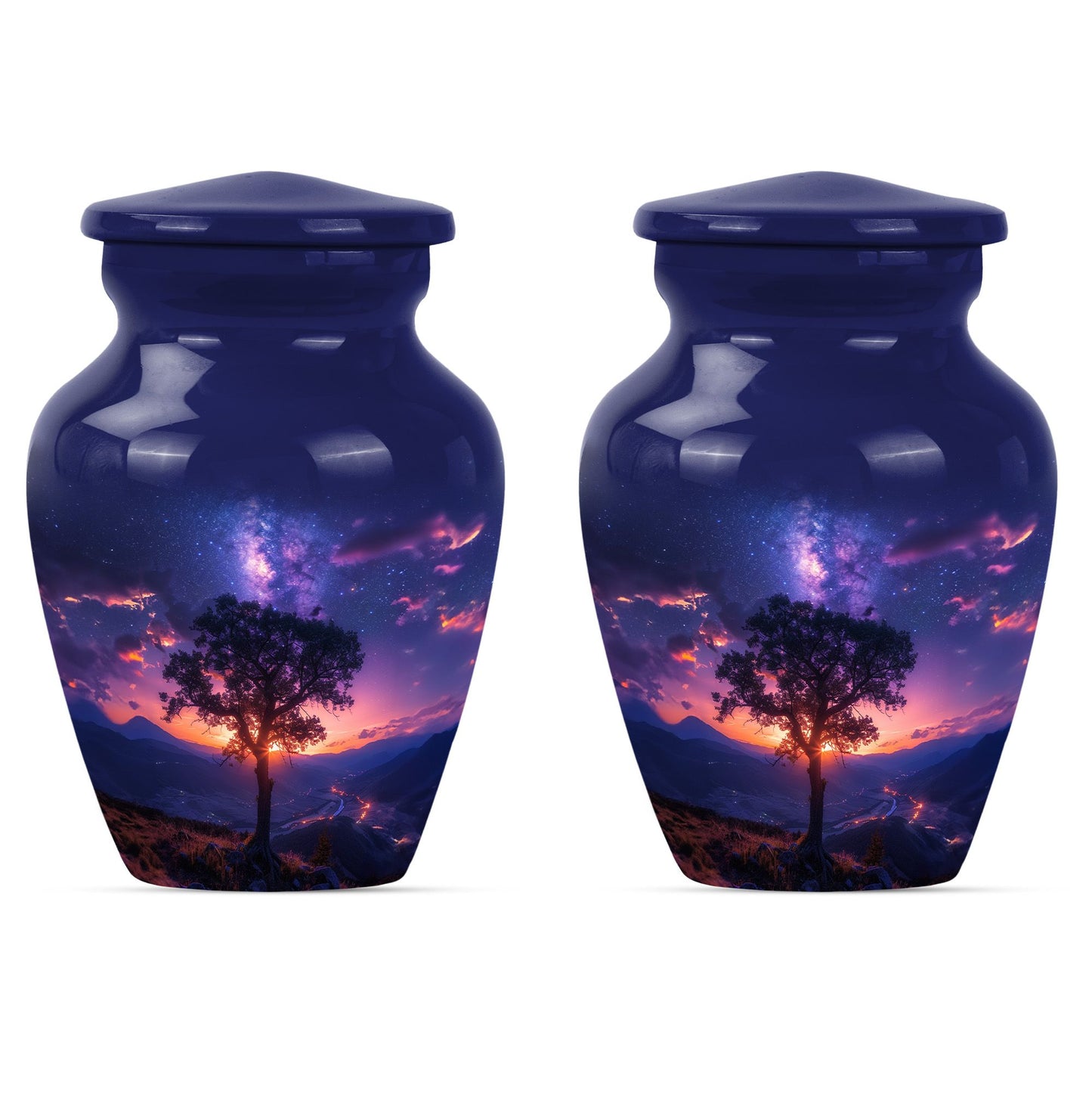 Personalized Galaxy Cremation Urn for Women - 10-inch, 200 cu in - Yatskia