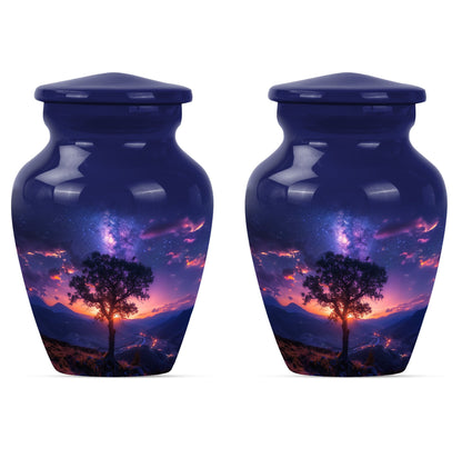 Personalized Galaxy Cremation Urn for Women - 10-inch, 200 cu in - Yatskia