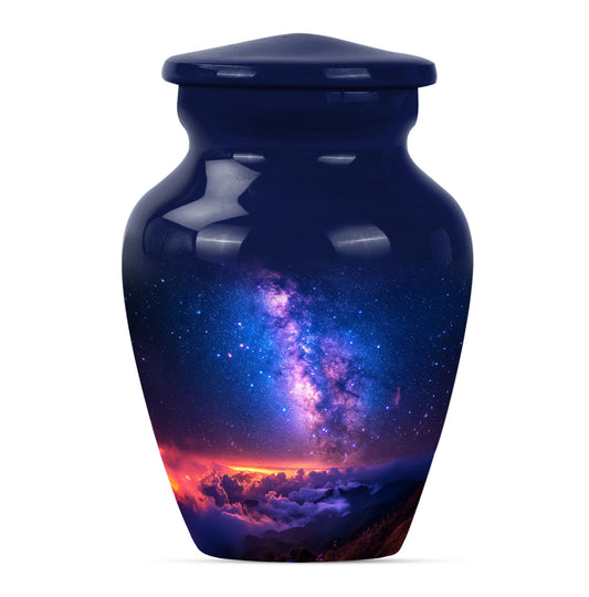 Personalized Galaxy Cremation Urn for Human Ashes - 10-inch, 200 cu in - Yatskia