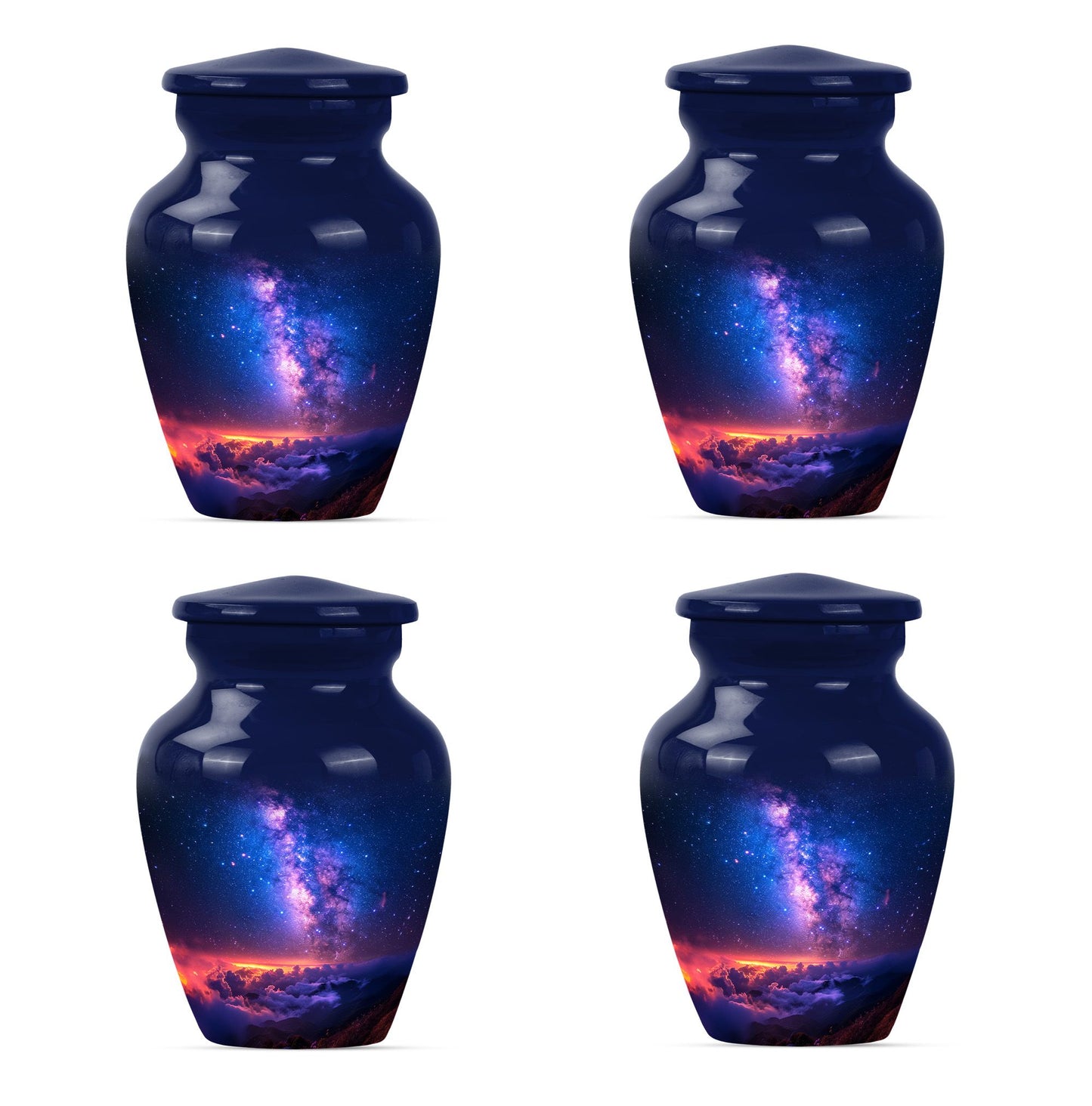 Personalized Galaxy Cremation Urn for Human Ashes - 10-inch, 200 cu in - Yatskia
