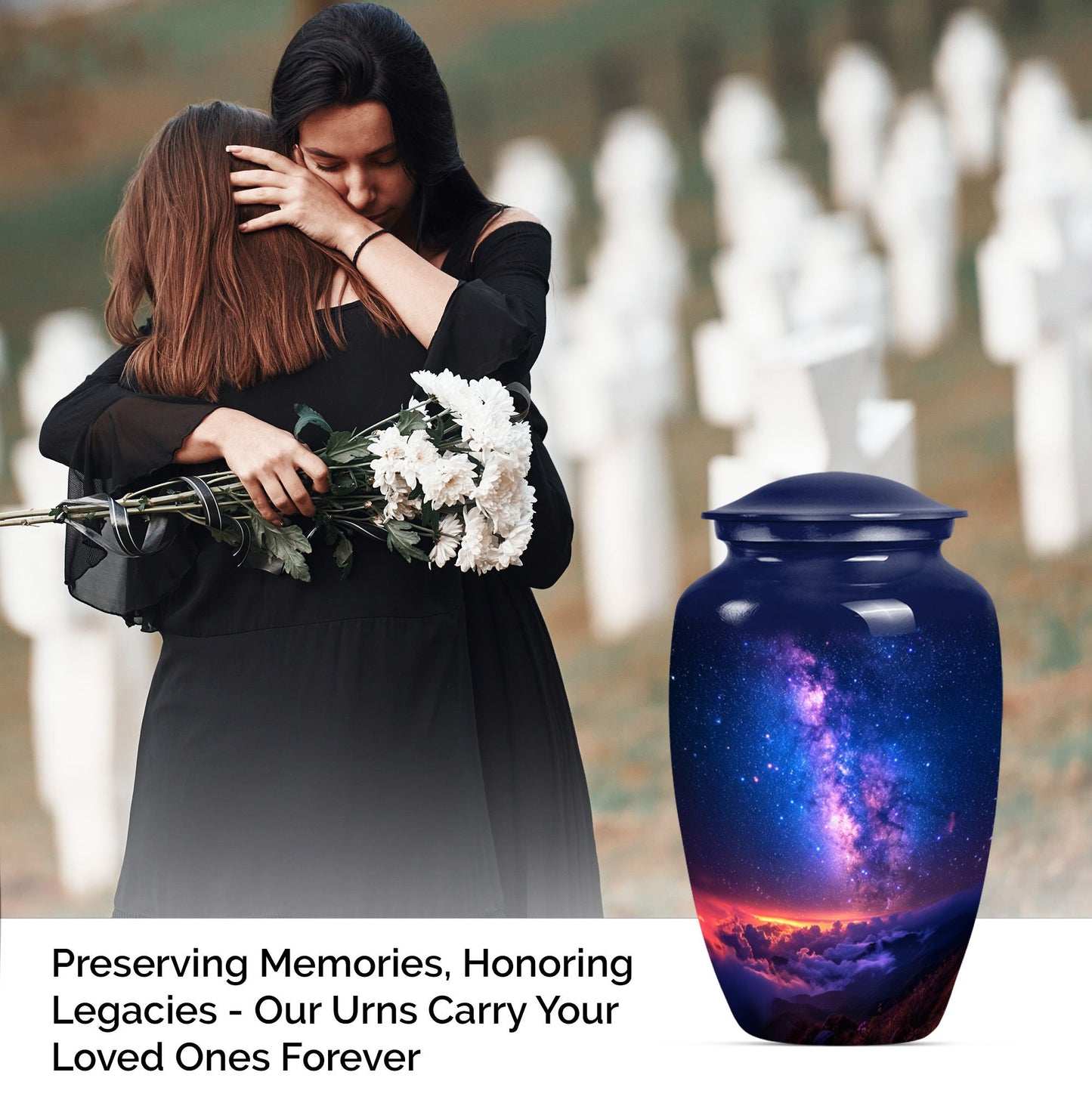 Classic 10-inch milkyway urn.