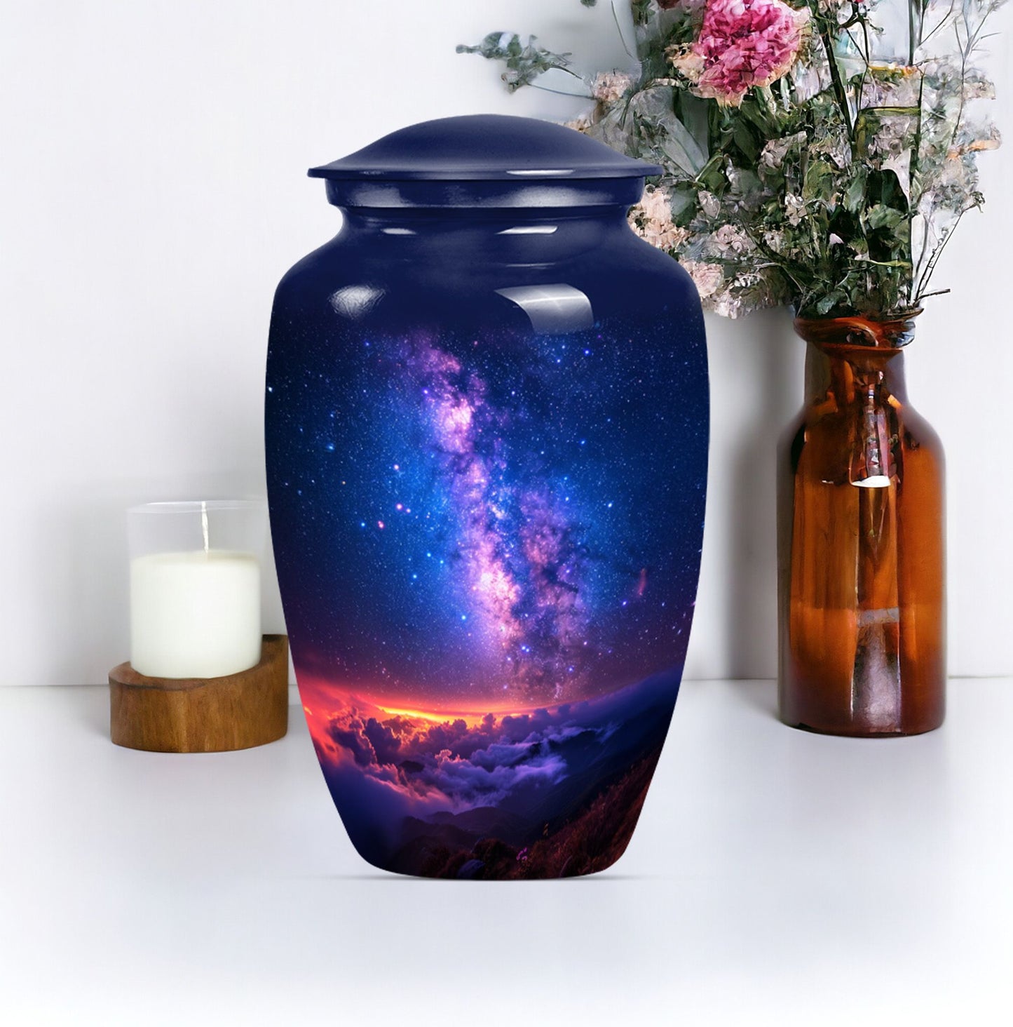 Classic 10-inch milkyway urn.