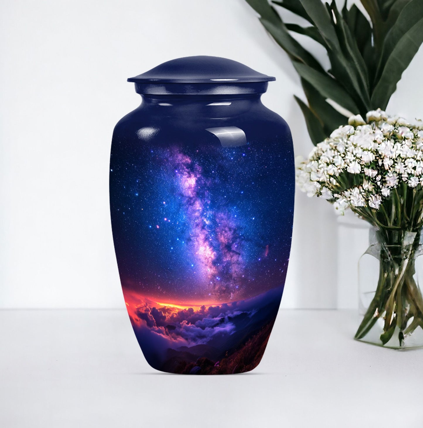 Classic 10-inch milkyway urn.