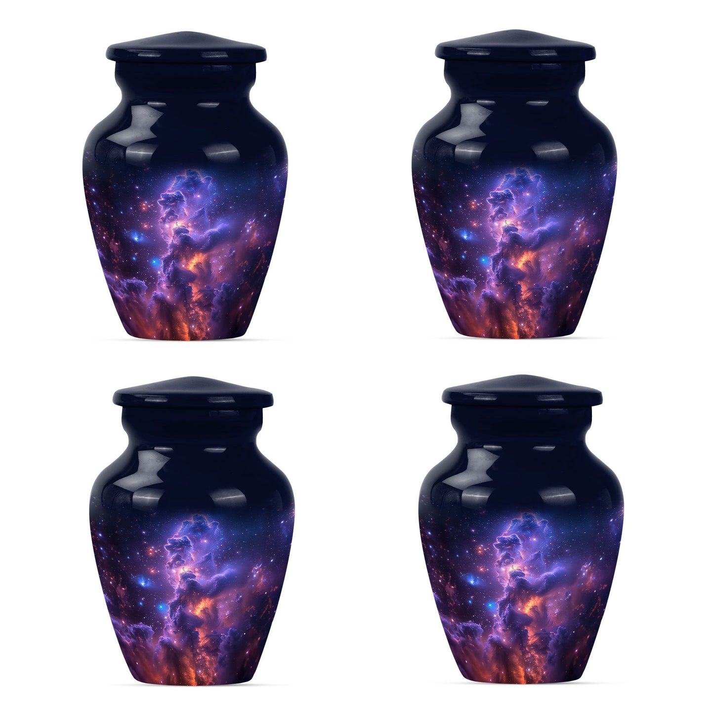 Personalized Galaxy Cremation Urn for Human Ashes - 10-inch, 200 cu in - Yatskia