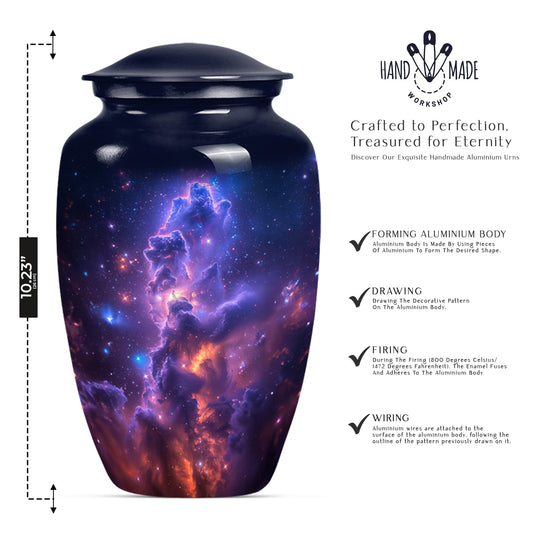 10-inch milkyway urn for adult ashes.