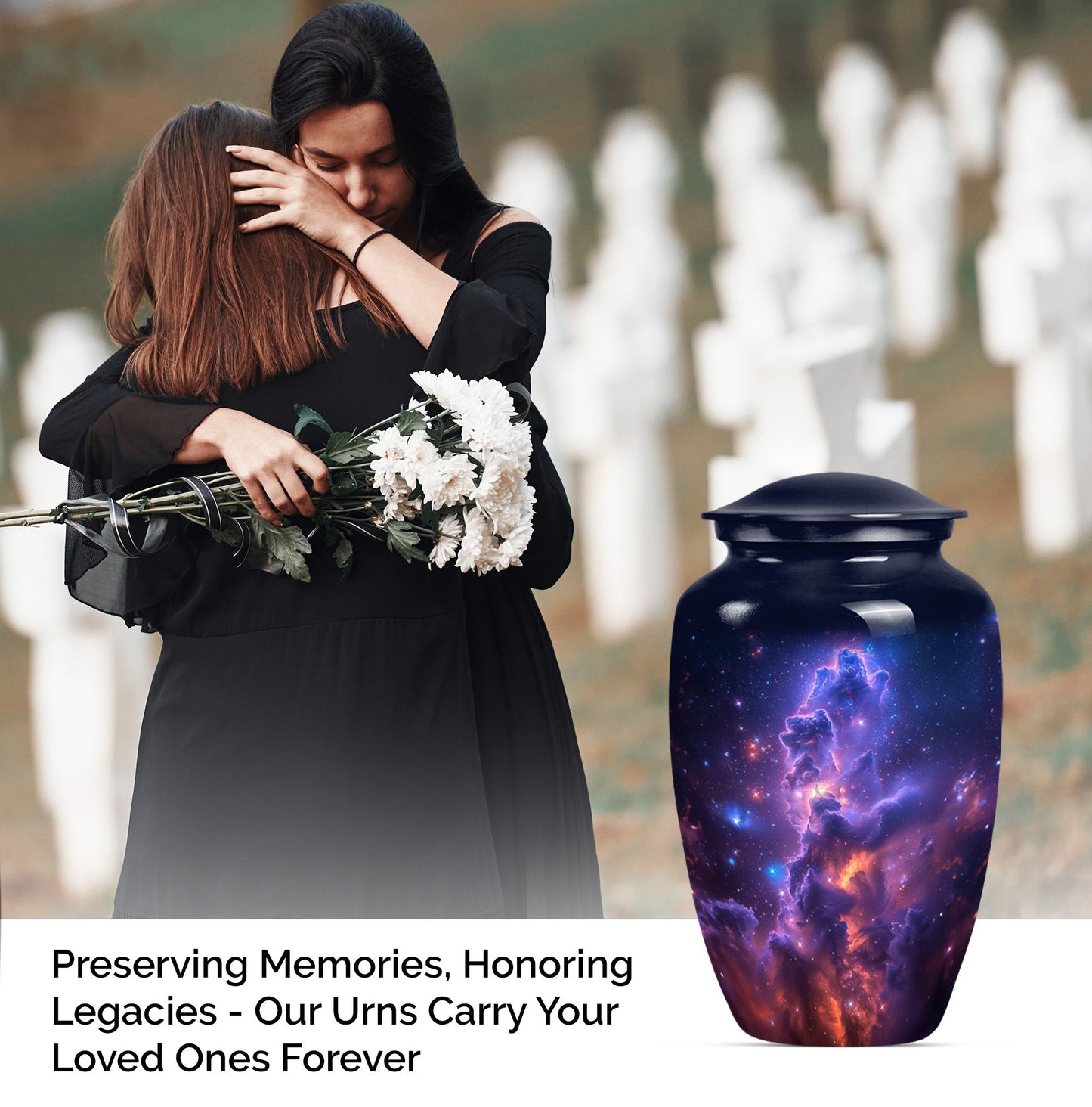 10-inch milkyway urn for adult ashes.