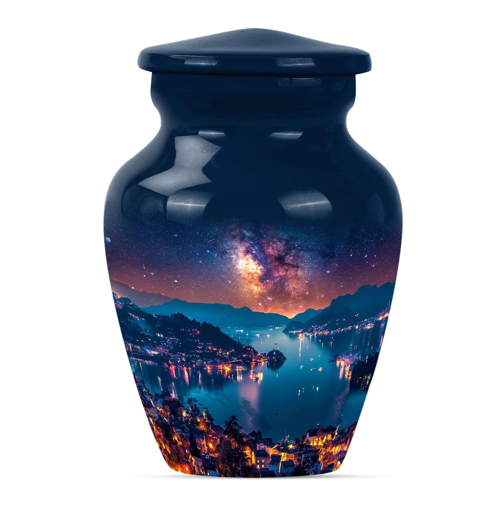 Milkyway Adult Urn Large Funeral Urn - Galaxy Decorative Urns For Ashes