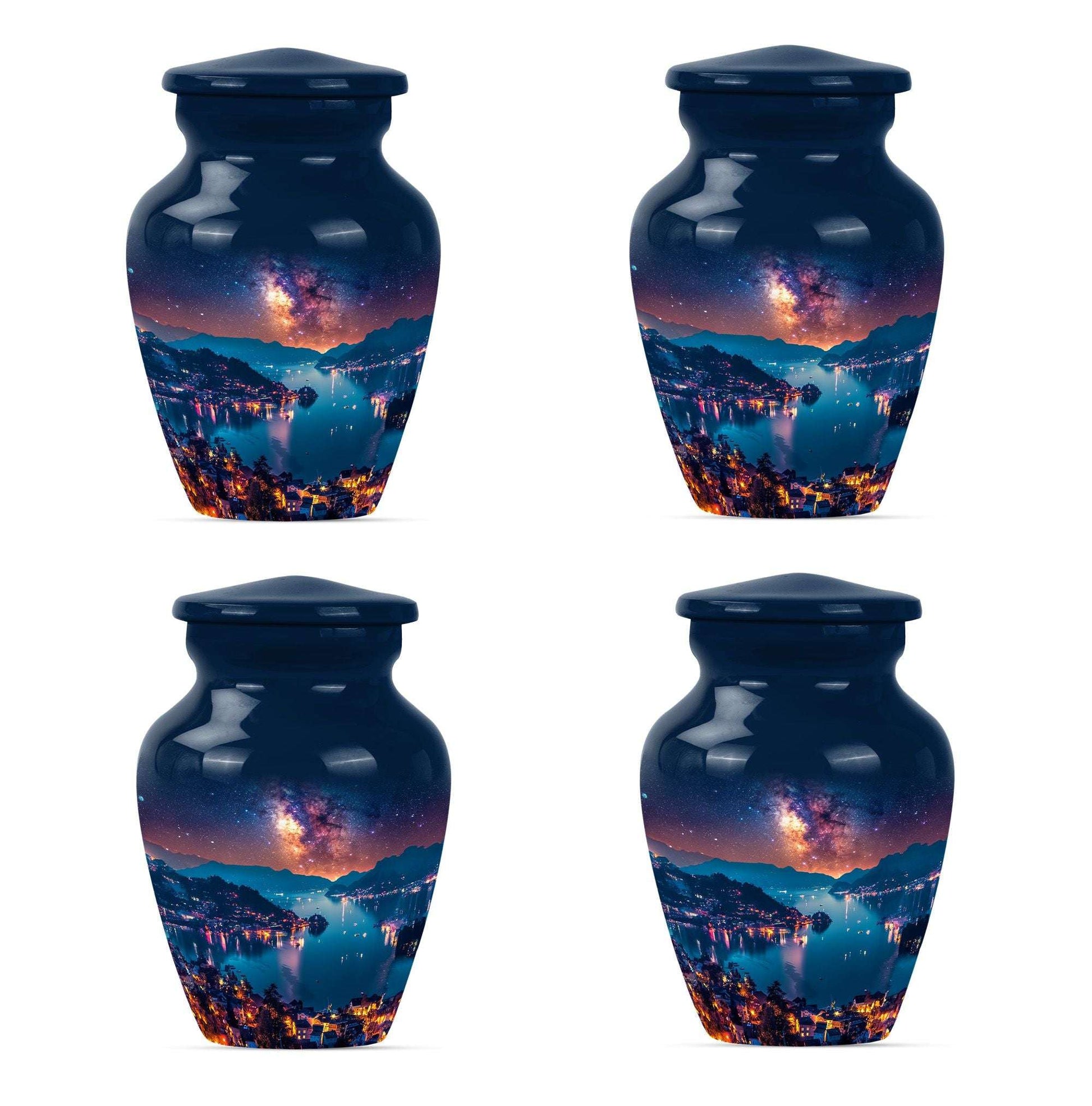 Milkyway Adult Urn Large Funeral Urn - Galaxy Decorative Urns For Ashes