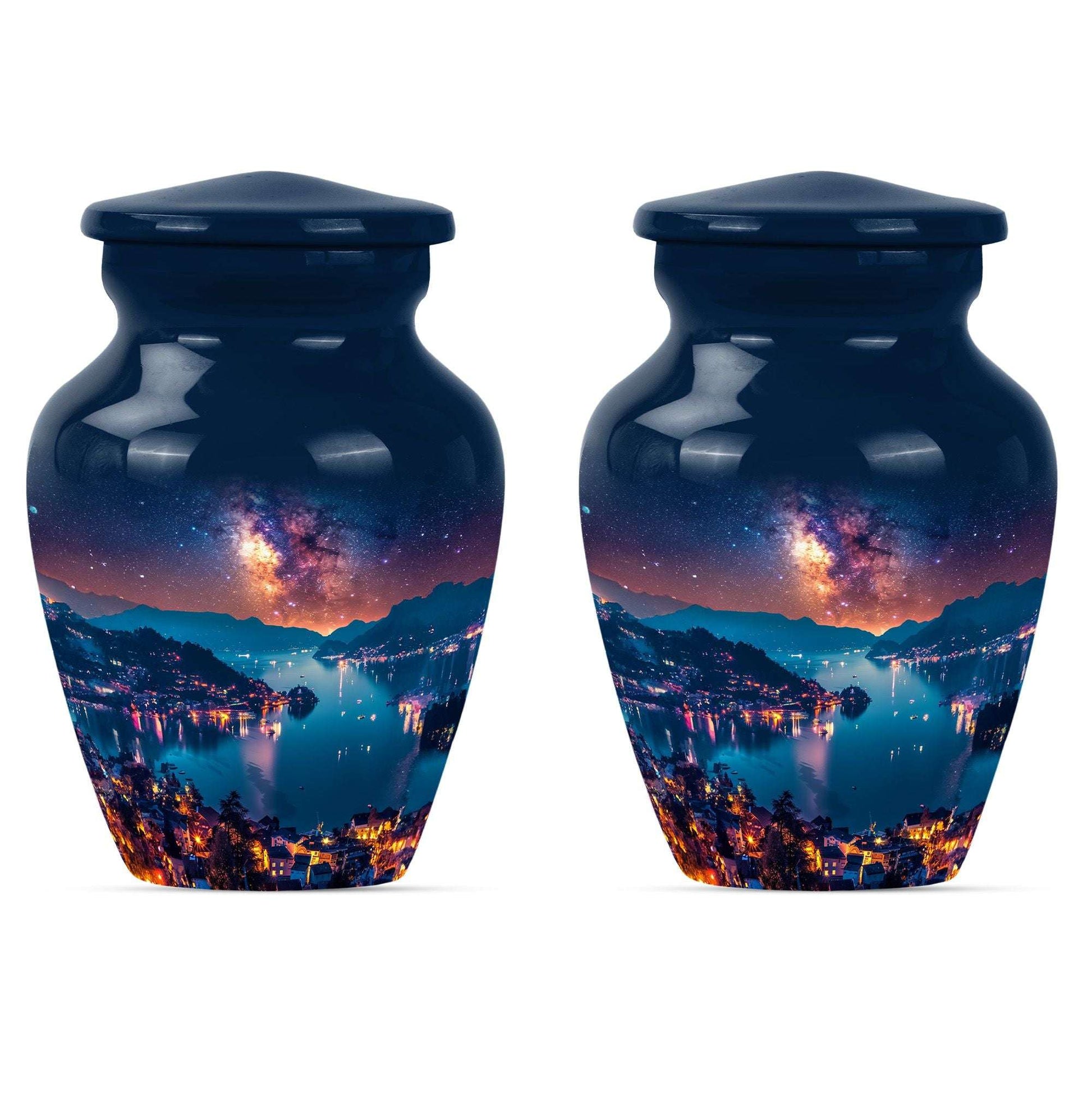 Milkyway Adult Urn Large Funeral Urn - Galaxy Decorative Urns For Ashes