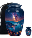 Milkyway Adult Urn Large Funeral Urn - Galaxy Decorative Urns For Ashes