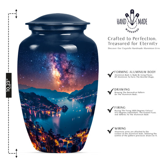 Milkyway cremation urn for women.
