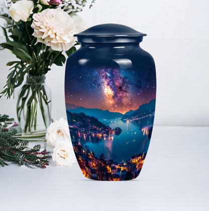 Milkyway cremation urn for women.