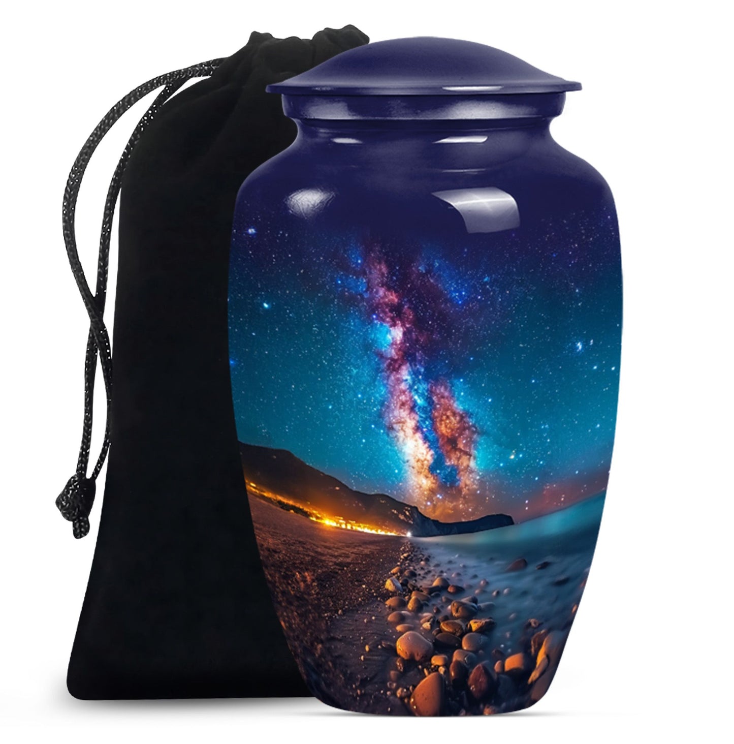 10-inch Classic milkyway urn, large funeral urn for human ashes adult.