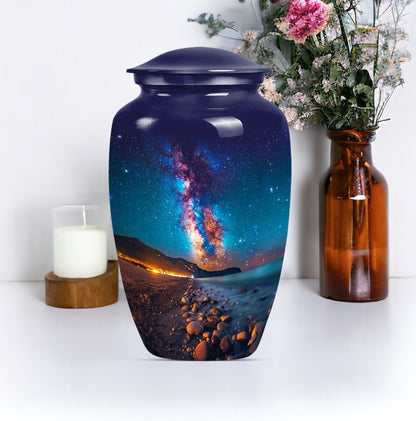 10-inch Classic milkyway urn, large funeral urn for human ashes adult.