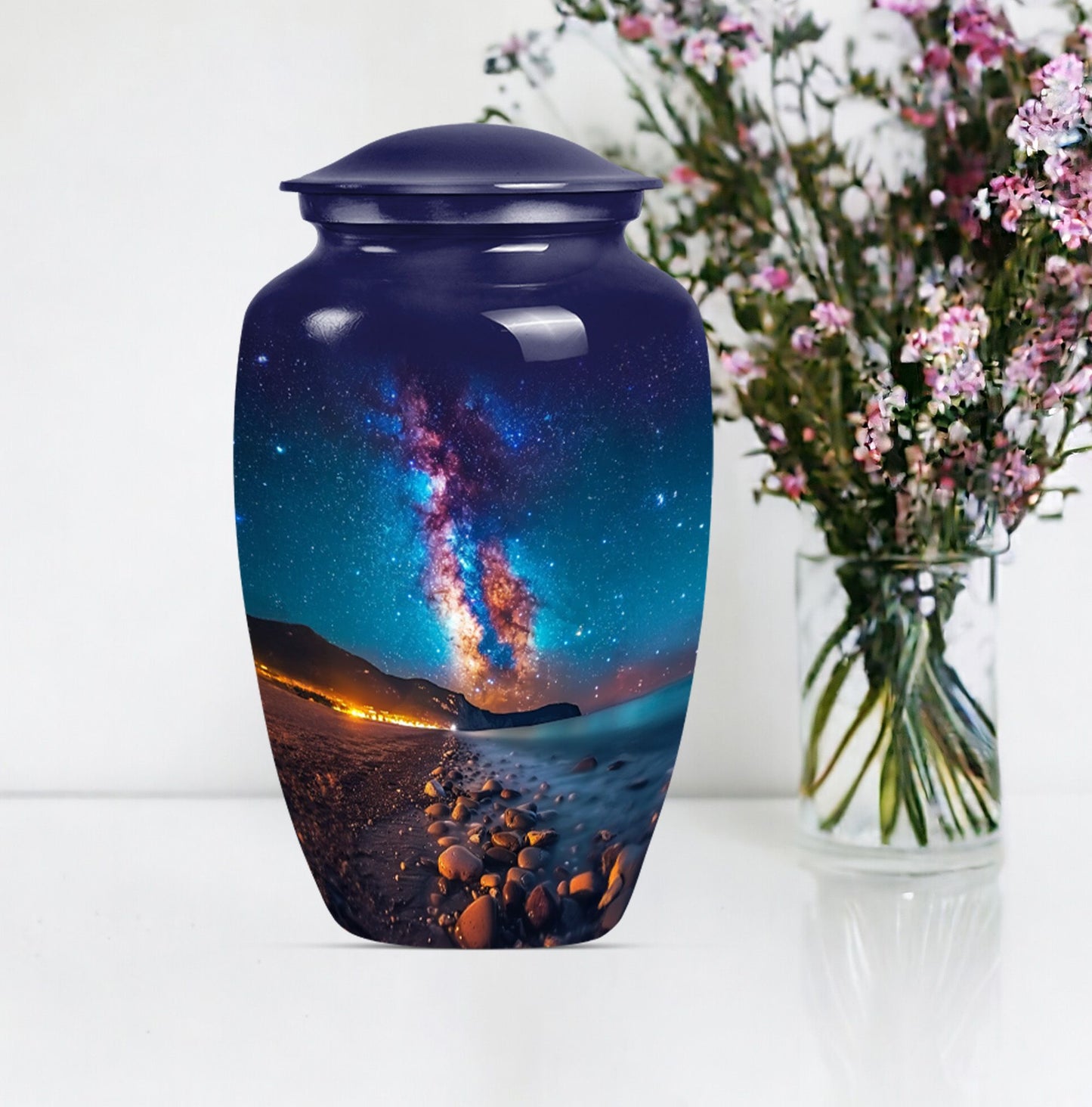 10-inch Classic milkyway urn, large funeral urn for human ashes adult.