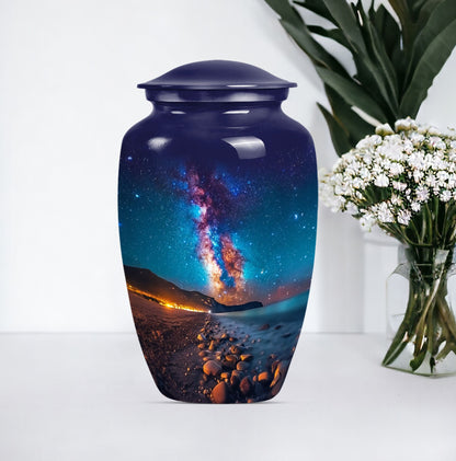 10-inch Classic milkyway urn, large funeral urn for human ashes adult.