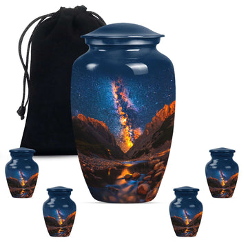 Large Urn With 4 Keepsake Urn