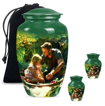 Large Urn With 2 Keepsake Urn