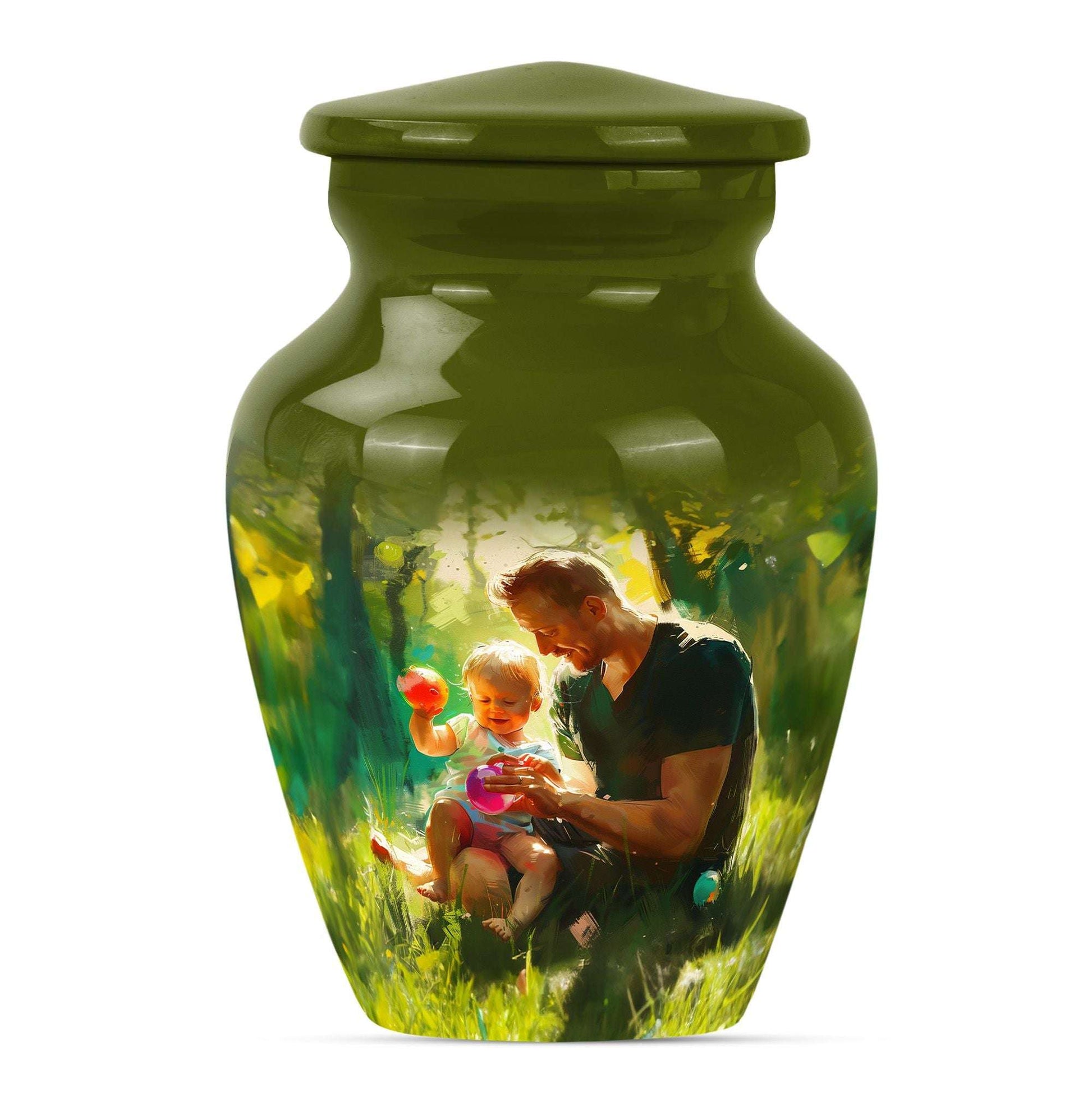 Father & Kids Large & Small Cremation Urns For Human Ashes