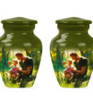 Father & Kids Large & Small Cremation Urns For Human Ashes