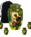 Father & Kids Large & Small Cremation Urns For Human Ashes