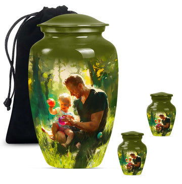 Large Urn With 2 Keepsake Urn