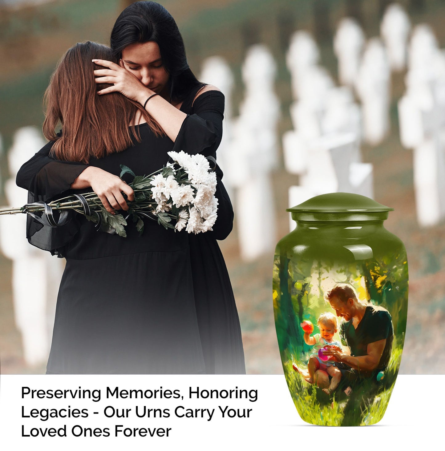 Classic 10 Inch Father Urn.