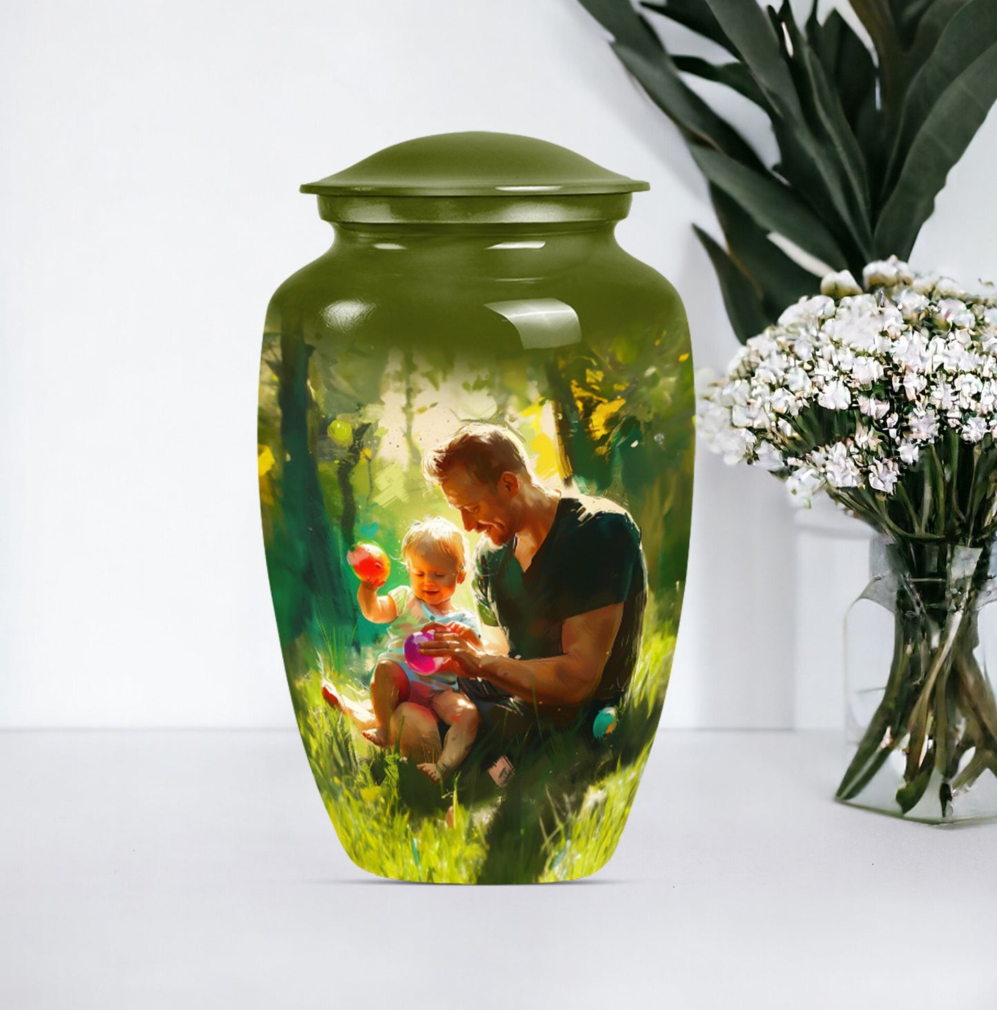Classic 10 Inch Father Urn.