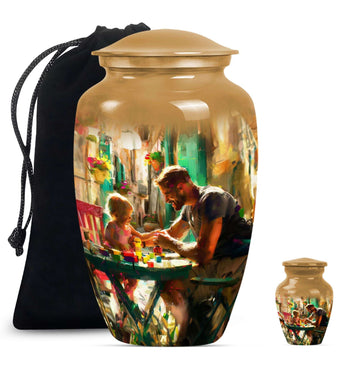 Large Urn With 1 Keepsake Urn