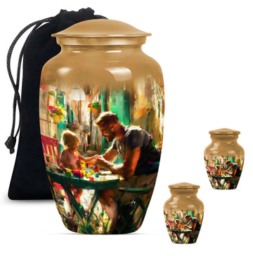 Large Urn With 2 Keepsake Urn