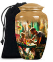 Father cremation urn.