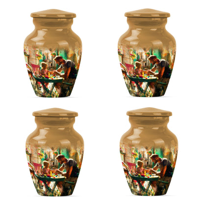 Father cremation urn.