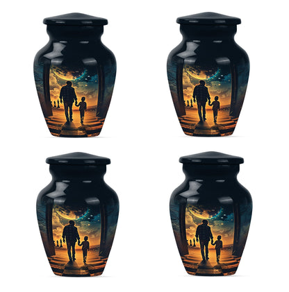 Personalized Father Keepsake Urn for Human Ashes - 10-inch, 200 cu in - Yatskia