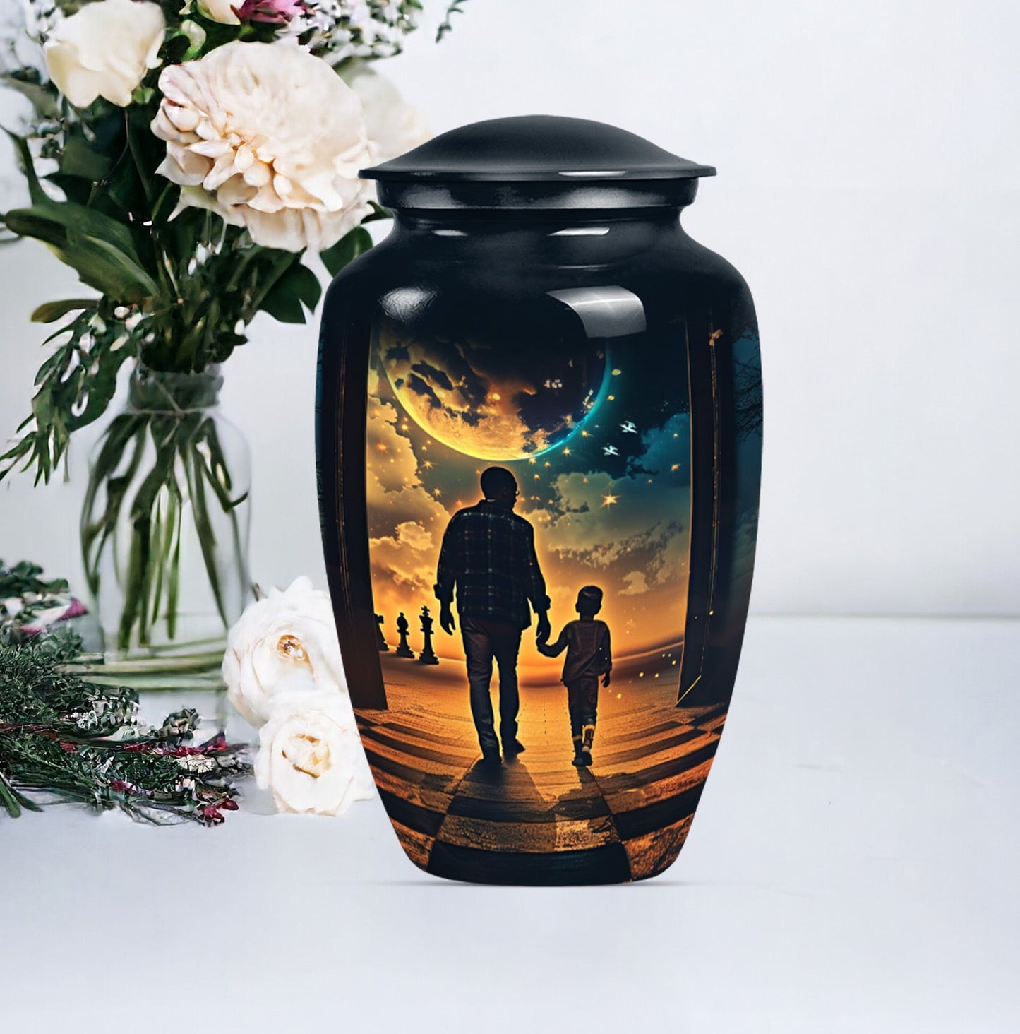 classic abstract design Father Urn, ideal for memorial forever urns