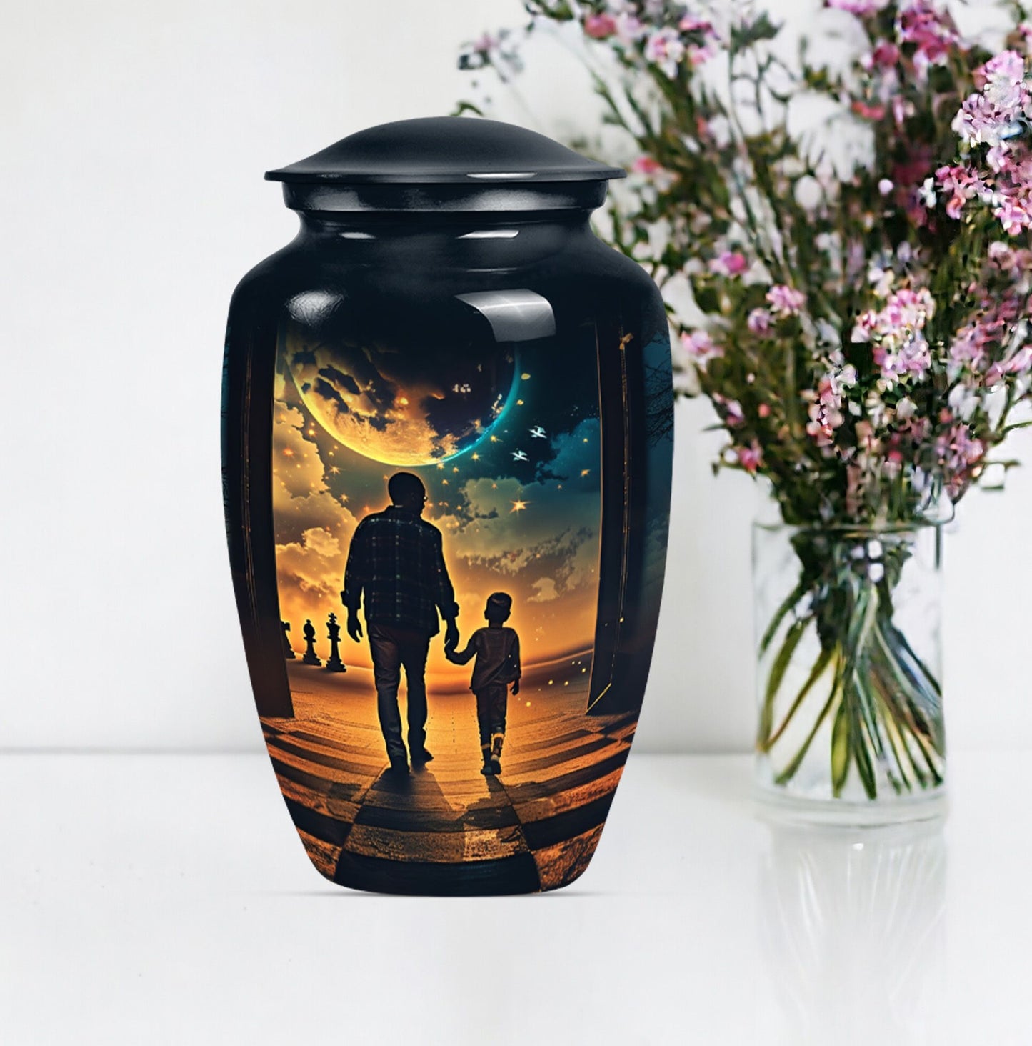 classic abstract design Father Urn, ideal for memorial forever urns