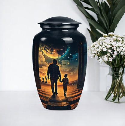 classic abstract design Father Urn, ideal for memorial forever urns
