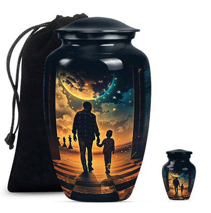 classic abstract design Father Urn, ideal for memorial forever urns