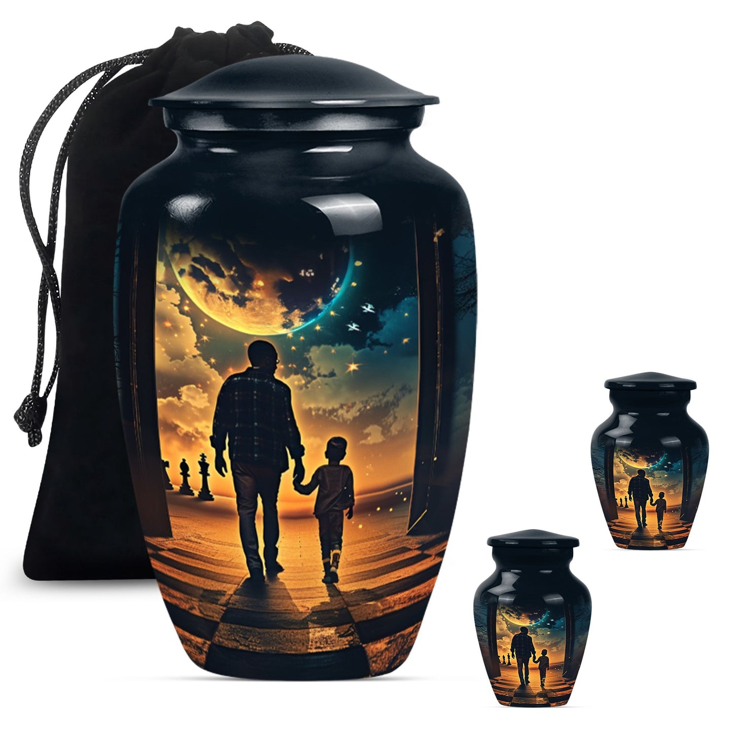 classic abstract design Father Urn, ideal for memorial forever urns