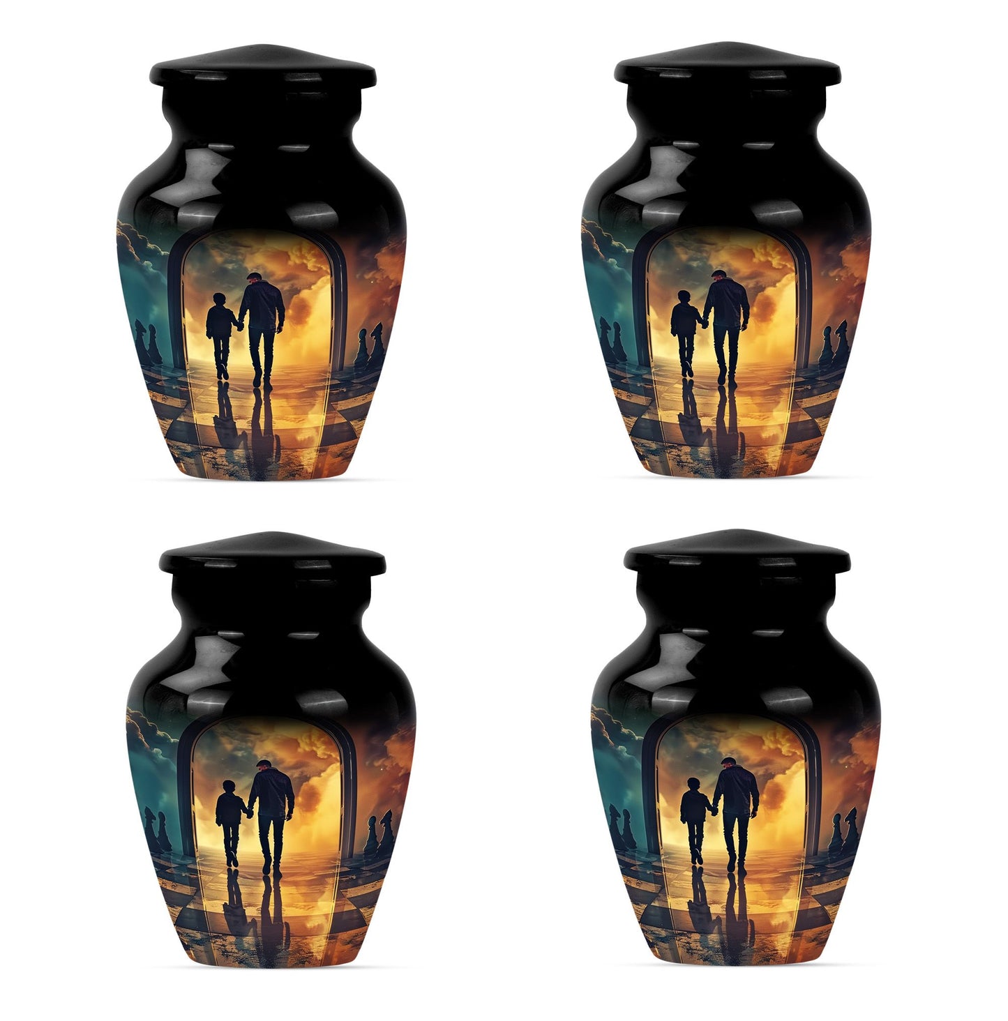 Personalized Father Cremation Urn for Human Ashes - 10-inch, 200 cu in - Yatskia