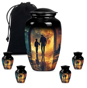 Large Urn With 4 Keepsake Urn