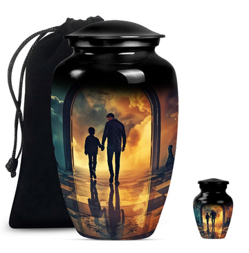 Large Urn With 1 Keepsake Urn