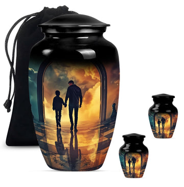 Large Urn With 2 Keepsake Urn