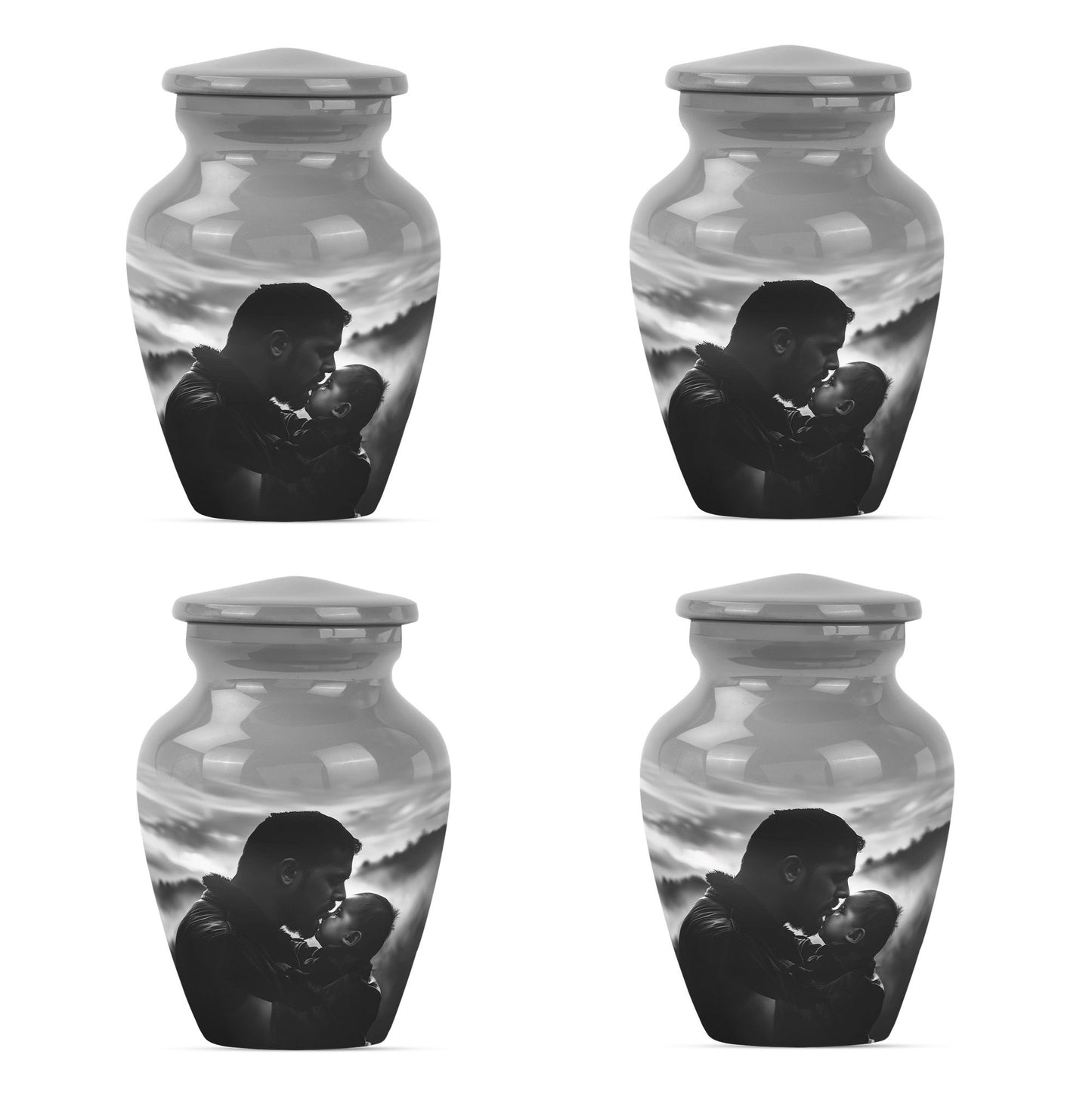 Personalized Father Cremation Urn for Adult - 10-inch, 200 cu in - Yatskia