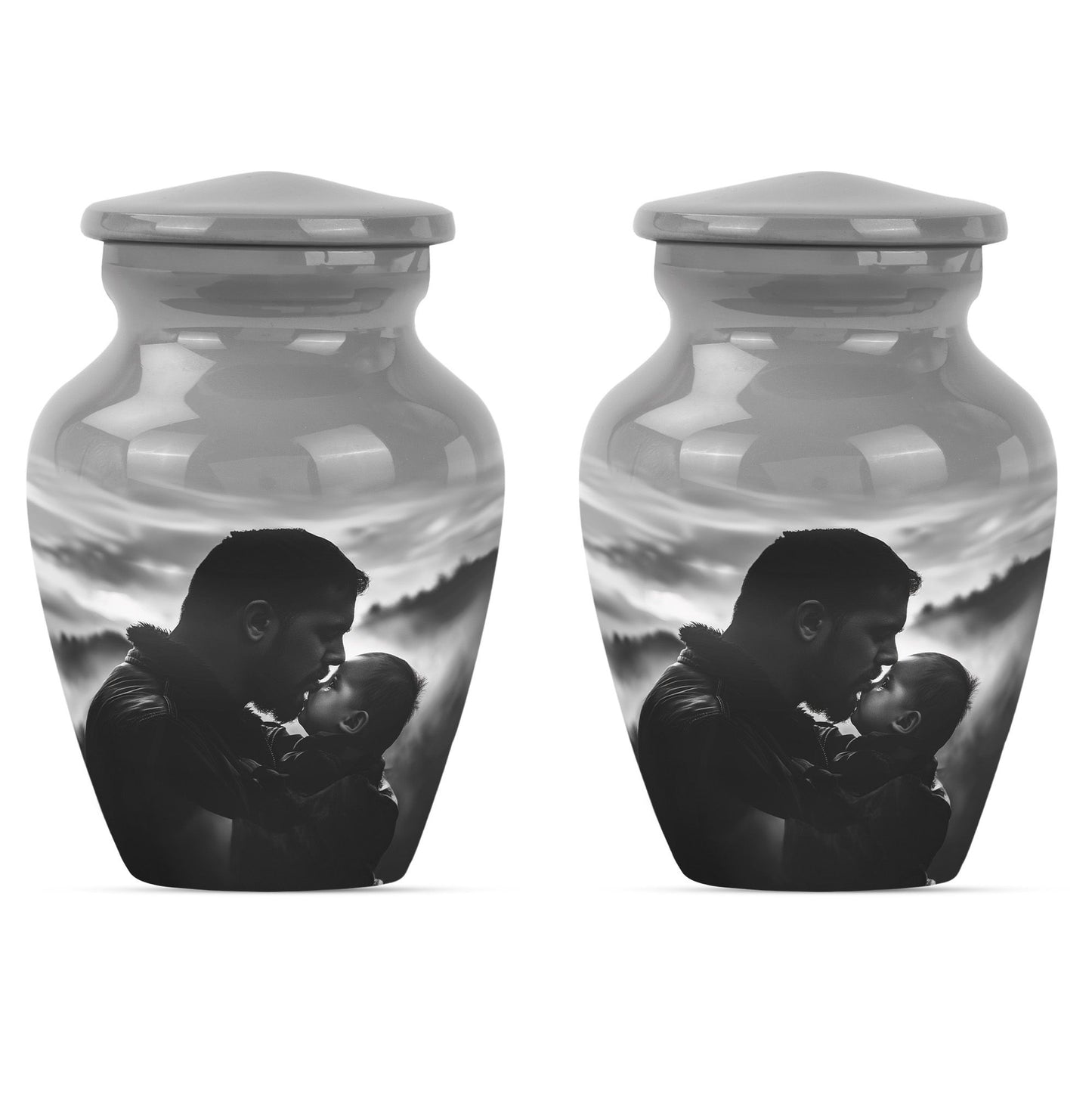 Personalized Father Cremation Urn for Adult - 10-inch, 200 cu in - Yatskia