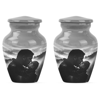 Personalized Father Cremation Urn for Adult - 10-inch, 200 cu in - Yatskia