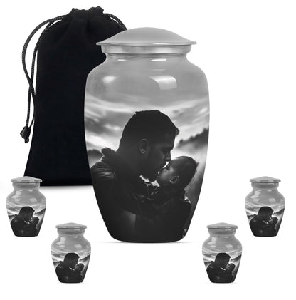 Personalized Father Cremation Urn for Adult - 10-inch, 200 cu in - Yatskia
