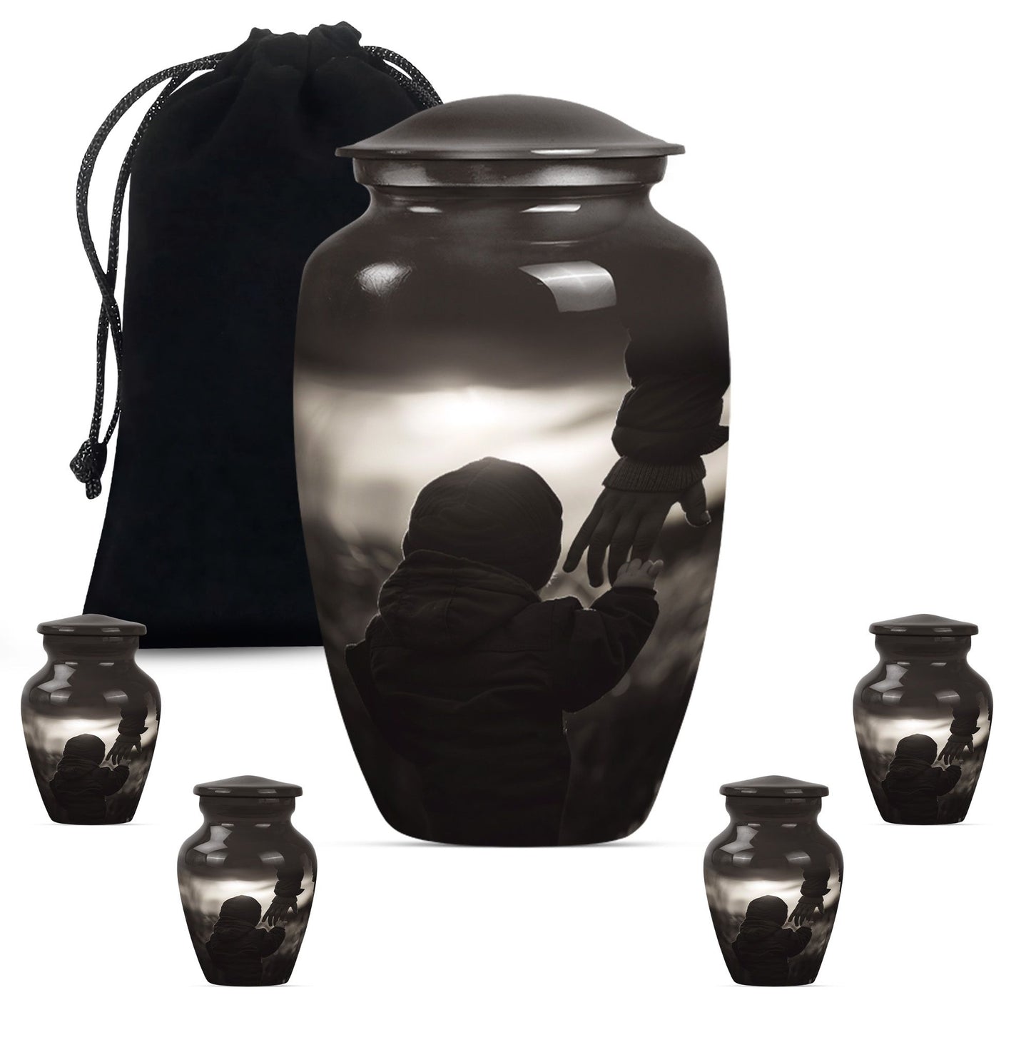 Personalized Father Memorial Urn for Adults - 10-inch, 200 cu in - Yatskia